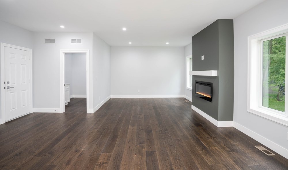 Dit is het resultaat van glasvezelbehang laten aanbrengen in je nieuwbouwwoning in Zaandam.